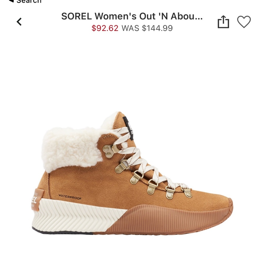 Sorel tan lace up boots